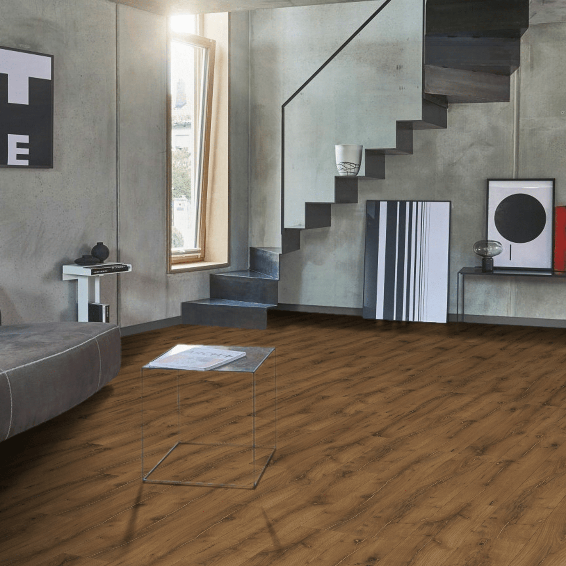 Oak Artdeco Vanilla Wide Laminate Flooring Plank - Classic 1050 4V AC4/Class 32 (Light Commercial)