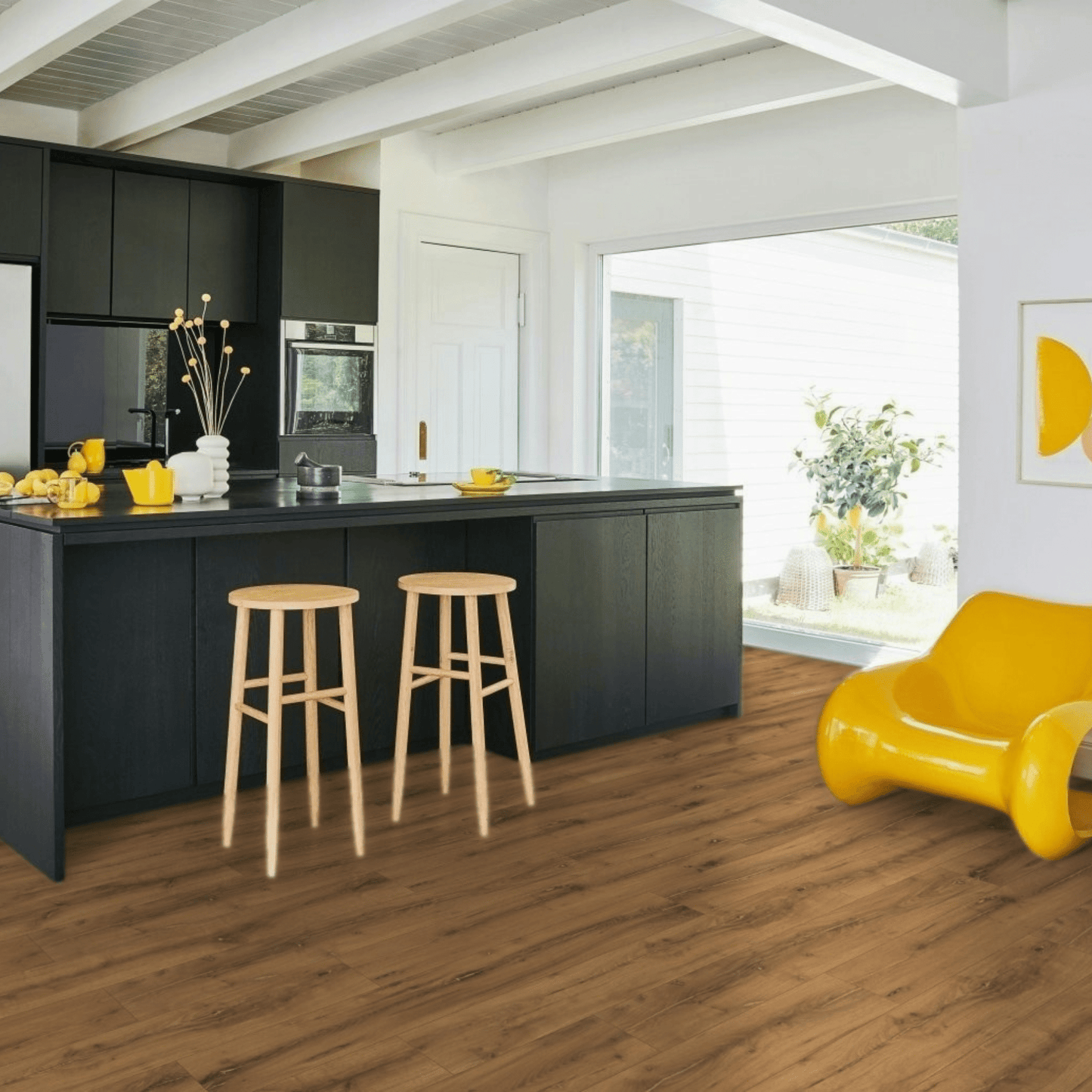 Oak Artdeco Vanilla Wide Laminate Flooring Plank - Classic 1050 4V AC4/Class 32 (Light Commercial)