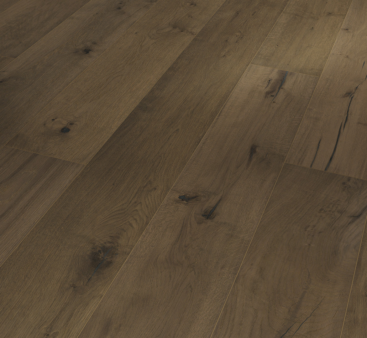 Oak Smoked Grey Handcrafted Trendtime 8 Wide Plank Natural Oils (1882 x 190 x 15/4mm)